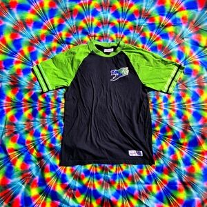 Tampa Bay Rays Shirt Mens M Mitchell & Ness Short Sleeve Devil Rays MLB Black